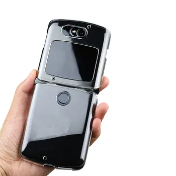 Transparent Coajă de Protecție pentru Motorola Razr 5G Pliante Accesorii Smartphone Capacul din Spate Caz de Telefon Maneca