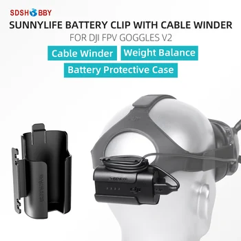 Sunnylife Baterie Clip Titular de Management de Cablu Bobinator Caz de Protecție Accesorii pentru DJI Ochelari FPV V2