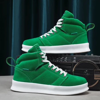 Verde clasic de Mare de Top Adidași Bărbați Pantofi de Panza Om Plat Confortabil Bărbați Skateboard Pantofi Platforma Încălțăminte Chaussure Homme