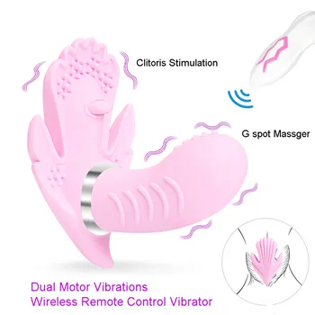 Silicon Portabil Chilotei Penis artificial Vibratoare punctul G, Clitorisul Stimulator pentru Adulti Jucarii Sexuale pentru Femei de la Distanță fără Fir Vibrator de Control