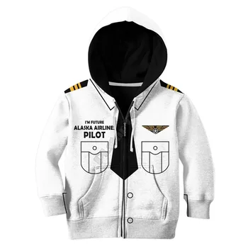 Eu sunt viitorul Alaska Airlines pilot Tipărite Hanorace Copii Pulover Hanorac Trening Jacheta Tricouri Baiat Fata Cosplay