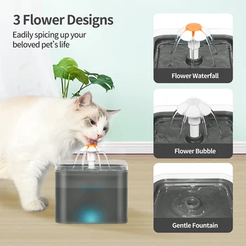 Inteligent Automat Fântână de Apă 2L Capacitate Cu LED-uri de Lumină Bautor USB animale de Companie Distribuitor de Apă Cu Recirculare Filtring Pentru Pisică Câine