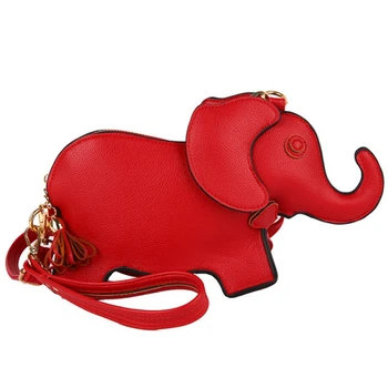 Creative Elefant Amuzant Forma Shoudler Geanta Pentru Femei Desene Animate Geanta Crossbody Telefon Portmonee Monede Geanta Messenger Bag