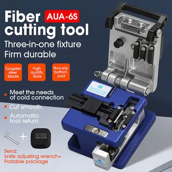 Noul Fiber cleaver AUA-6S cablu cuțit de tăiere FTTH fibra optica cuțit unelte de tăiere de Înaltă Precizie Fibre Satâre 16 suprafața lamei