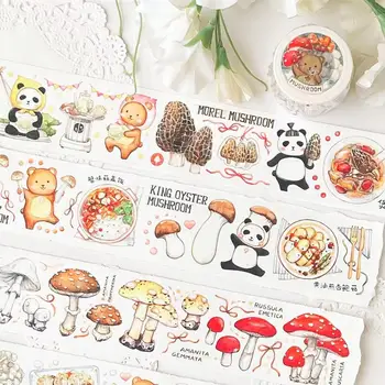 Drăguț Plante Ciuperci Panda Bandă Washi pentru Luare de Card DIY Scrapbooking Autocolant Decorativ