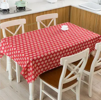 Nou stil roșu geometrice de flori imprimate față de masă lenjerie de pat impermeabil acasă decorare masă de cafea fata de masa bar capac de masă