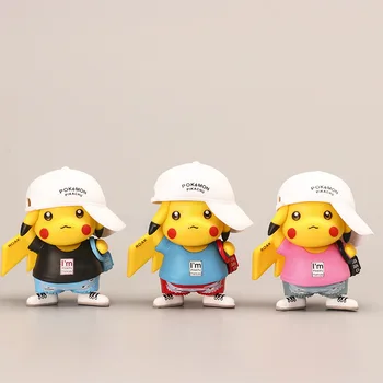 3PCS Takara Tomy Pokemon Go Colecții de Modele de 8cm Pokemon Trendy Pikachu Anime Cifrele de Acțiune Păpuși Jucarii Cadouri de Craciun pentru Copii
