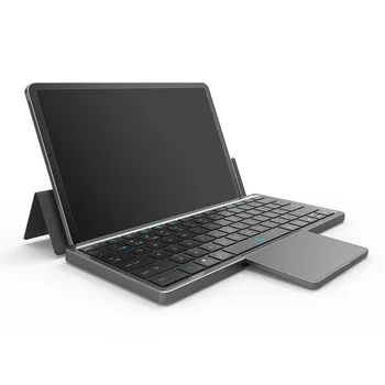 Pliere Tastatură fără Fir Bluetooth Tastatura Cu Pliere Touchpad-ul din Piele de Caz Pentru Windows, Android, IOS,Telefon, Mini-Tastatură