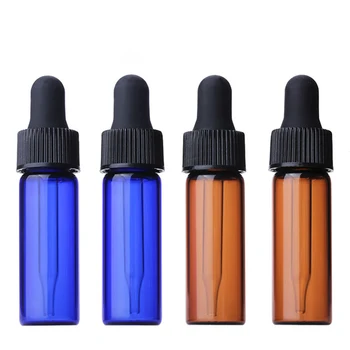 Amber Albastru Clar Pahar Ulei Esențial Dropper Sticle 4ml Mini Picurător de Ochi, Parfum, Cosmetice Proba de Lichid Containere
