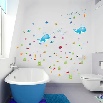 Pește delfin camera copiilor de grădiniță desene animate dormitor, camera de zi decorațiune de perete decalcomanii