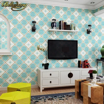 beibehang 3D tapet pentru pereti living, dormitor, TV fundal Papel de parede Britanic Albastru Mediteranean perete rola de hartie