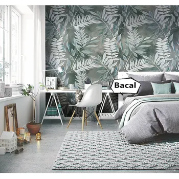 Nordic Plante Tapet Living, Tapet Retro Dormitor Canapea Fundal De Perete Personalizat Tapet Non-Țesute Murală Decor