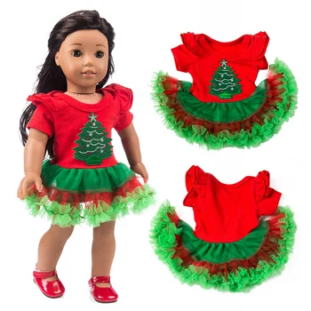Se potrivesc 17 inch Baby New Born 43 cm Papusa Haine Accesorii de Pluș Alb Costum de Crăciun Pentru Copii de Craciun Cadou de Crăciun Petrecere Ornamente