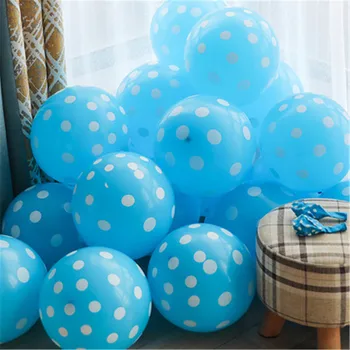 10buc/lot 12 inch Multicolor Polka Dot Baloane Albastru Roz Gonflabila Baloane din Latex pentru Nunta Petrecere Copil de Dus Decor