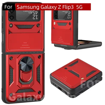 Cu Suportul Kickstand de Caz Pentru Samsung Galaxy Z Flip 3 Caz Pentru Galaxy Z Flip3 5G Caz F7110 Caz