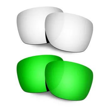 Hkuco Înlocuire Lentile Polarizate Pentru Crossrange Ochelari De Soare - Argintiu Si Verde 2 Perechi
