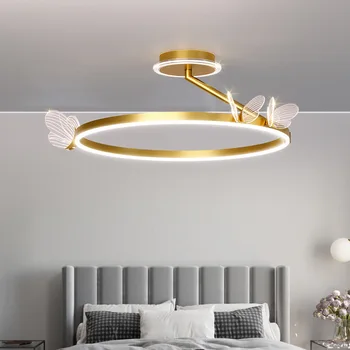 2022 Moda Acrilice Fluture LED Iluminat Candelabru de Aur Mat Multe Stil Hanglamp Pentru Foaier, Sufragerie, Dormitor Bar Bucatarie