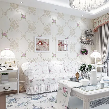 Pastorală Stil De Uz Casnic Tapet Floral Mic Hipster Floare Europene Dormitor, Camera De Zi Relief Coreeană Cald Tapet