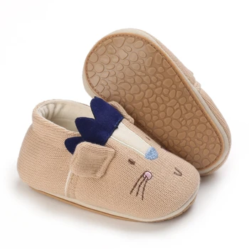 2022 Moda Băiețel Nou-născut Pantofi cu Talpă Moale pentru Sugari Fata Crib Pantofi Cald Solid Model Animal Prima Pietoni pentru Băiat Copil 0-18M