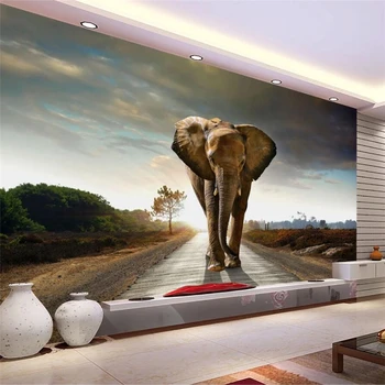 Tapet personalizat 3d murală elefant decorativ tablou living, dormitor tapete murale decor acasă papel de pared tapet