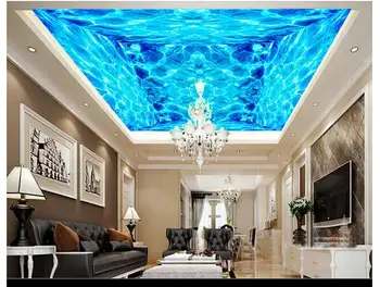 Personalizate 3d cu fotografie 3d tapet perete tavan tapet, picturi murale 3 d albastru linii de apă Marină fresce cameră 3d tapet