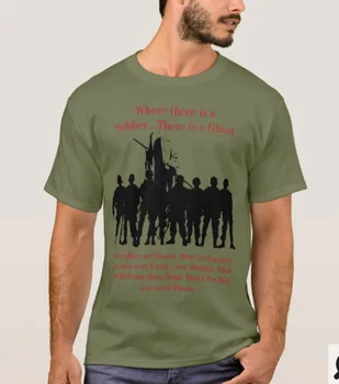 Soldații și Fantome T-Shirt. De Vânzare la cald de Înaltă calitate din Bumbac cu Maneci Scurte O-Neck Mens T Shirt Noi S-3XL