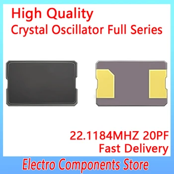 5PCS/Lot Rezonator Ceramic 2Pin 5032 22.1184 MHZ 20PF ±10PPM 2 Tampoane SMD Pahar de Cristal Sigilat Unități SMD Pasiv Oscilator de Cristal