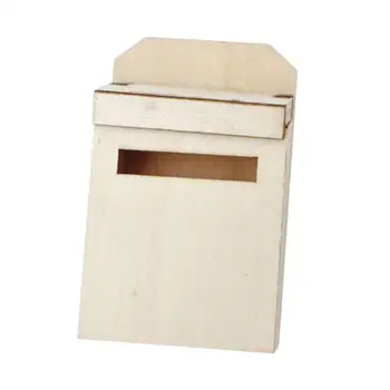 1:12 din Lemn Poștală cu Capac de cutie Poștală pentru Consumabile Artizanale Cadou Nisip Decor de Masă