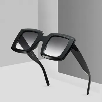 Lux Mare Pătrat ochelari de Soare pentru Femei Brand Designer Retro Clar Ochelari de Soare Pentru Femei Supradimensionat Nuante de Negru Oculos UV400
