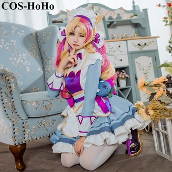 PENTRU că-HoHo Anime LOL Gwen Cafea Dragă Maid Dress Costum Joc Minunat Superb Uniformă Cosplay Costum Petrecere Tinuta Femei