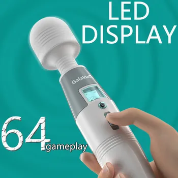 LED ScreenDisplay 4.5 cm Cap Stimulator Clitoris Corp Masaj Japonez AV Bagheta Vibratorul Orgasm Tijă Vibratoare Jucarii Sexuale Pentru Femei