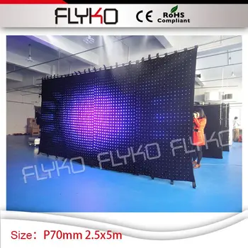 P7 disco led fondul de 2,5 m x 5m lumina led-uri de crăciun de decorare etapa dj video cortina