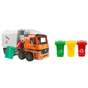 Vehicule de jucărie Camion de Gunoi e un Gunoi Cutii Cu Frecare Alimentat de Gunoi Camion de Jucarie Cu 3 Compartimente