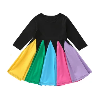 2021 Primăvară Copilul Fata Rochie De Moda Colorat Pentru Copii Rochii Pentru Fete Brand Petrecere De Fete Printesa Rochie De Roupas Infantis Menina