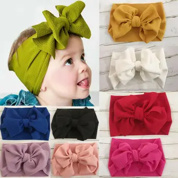 Copilul Accesoriu De Par Pentru Nou-Născut Bentita Copilul Fete Pentru Copii Articole Pentru Acoperirea Capului Solid Bowknot Moale Turban Nod Hairband Cadouri Pentru Copii