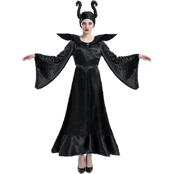 Sexy Costume de Halloween Cosplay Blestemat Demon Witch Mag uniformă Cosplay Costum magic Costum Fantasia Petrecere Rochie Fancy cu pălărie