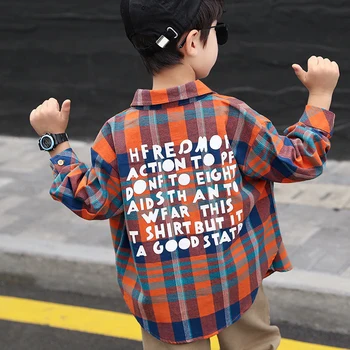 Moda De Înaltă Calitate, Haine Pentru Copii Toamna Top Baby Boy Tricou Maneca Lunga Camasi Carouri Bluza Din Bumbac Tricouri Pentru Copii Îmbrăcăminte Pentru Copii