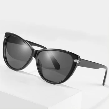 Noua cutie mare tendință de ochelari de soare ochi de pisica negru simplu retro uv400 ochelari de soare moda de sex feminin wild street călătorie de conducere ochelari