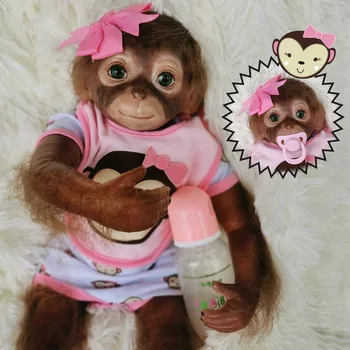 NPK Noi Boneca Renăscut 20inches Silicon Moale Vinil Maimuță 50cm Silicon Moale Renăscut Maimuță Papusa Nou-nascut Natural MonkeyDolls