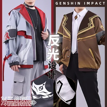 Joc Anime Genshin Impact Tartaglia Ajax Rochie De Zi Cu Zi Uniformă Frumos Costum De Petrecere Joc De Rol Cosplay Costum Bărbați Halloween 2022