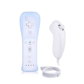Pentru Nintend Wii 2 In 1 Set Wireless Bluetooth Joystick-ul de la Distanță Controler de SINCRONIZARE Gamepad Stânga / Nunchuck Opțional Motion Plus