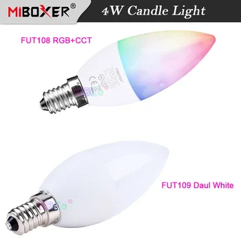 Miboxer 4W LED Lumanare E14 Lumina RGB+CCT Lampa Daul Alb lumina Reflectoarelor pentru Dormitor decorare Camera AC100~240V 2.4 G control de la Distanță