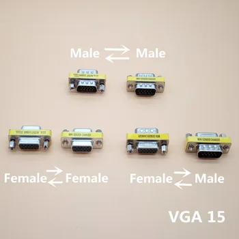 2 buc 15Pin SVGA VGA de sex Masculin la Feminin Masculin Feminin Masculin Feminin Mini Changer Adaptor Convertor de Cuplare