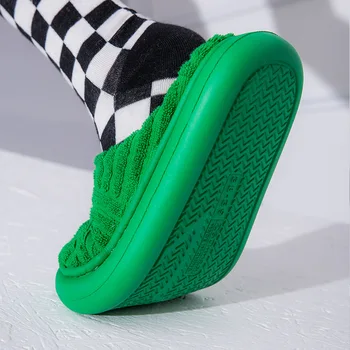 Uza Flip Flop Platforma Zapatillas De Mujer Femei Papuci Brand de Lux Peep Toe Papuci de casă Verde Slide-uri pentru Femei Pantofi Plat
