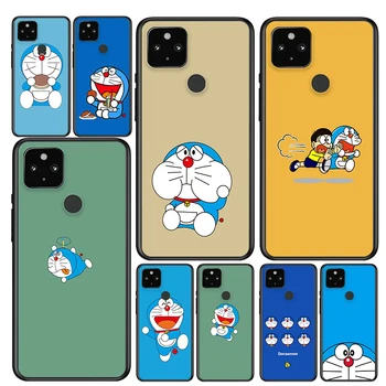 Doraemon Anime Japonez rezistenta la Socuri Acoperirea pentru Google Pixel 6 Pro 5 4 4A XL 5G Negru Telefon Caz Coajă Moale Fundas Coque Capa