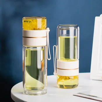Creative Pahar Cana Termos 400ml Sticla de Apa Bărbați și Femei Portabil vidat Ceașcă ceașcă de ceai cu filtru de Cadouri de Afaceri