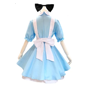 Anime Re Viața Într-O Lume Diferită De Zero Drăguț Albastru Lolita Maid Dress Cosplay Costum