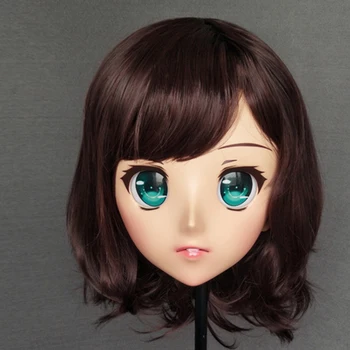(Juzi-02)Japonia Anime Kigurumi Măști De Cosplay Kigurumi Personaj De Desene Animate Joc De Rol Jumătate De Cap Lolita Doll Masca Cu Ochii Si Peruca