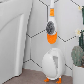  Silicon Toaletă Perie De Curățare Cu Peri Moi Creative Accesorii De Baie Nou 2022