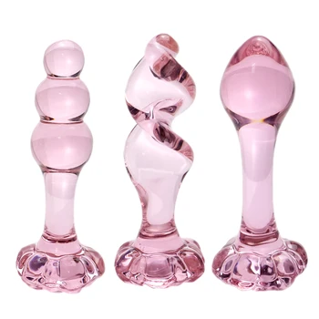 Sticla de cristal butt plug anal sex toys anal plug vibrator de Sticlă Prostata masaj anal margele dop de Fund jucarii Sex femei bărbați gay de sus
